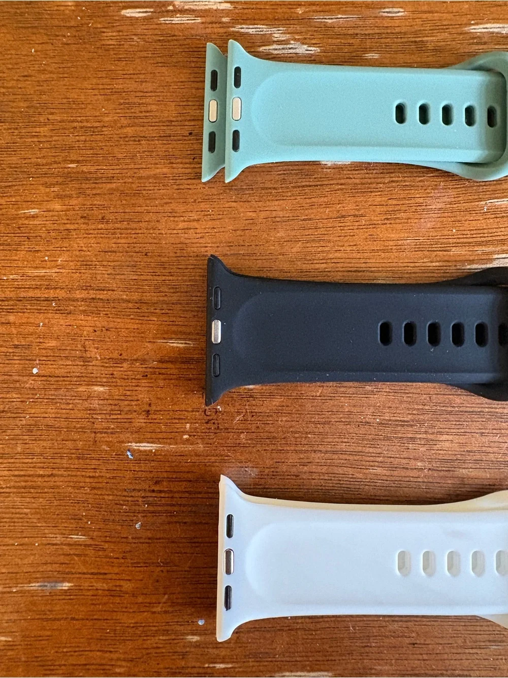 Apple Silicone Watch Bands - Teal, Black, White